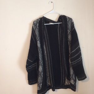 Open knit cardigan